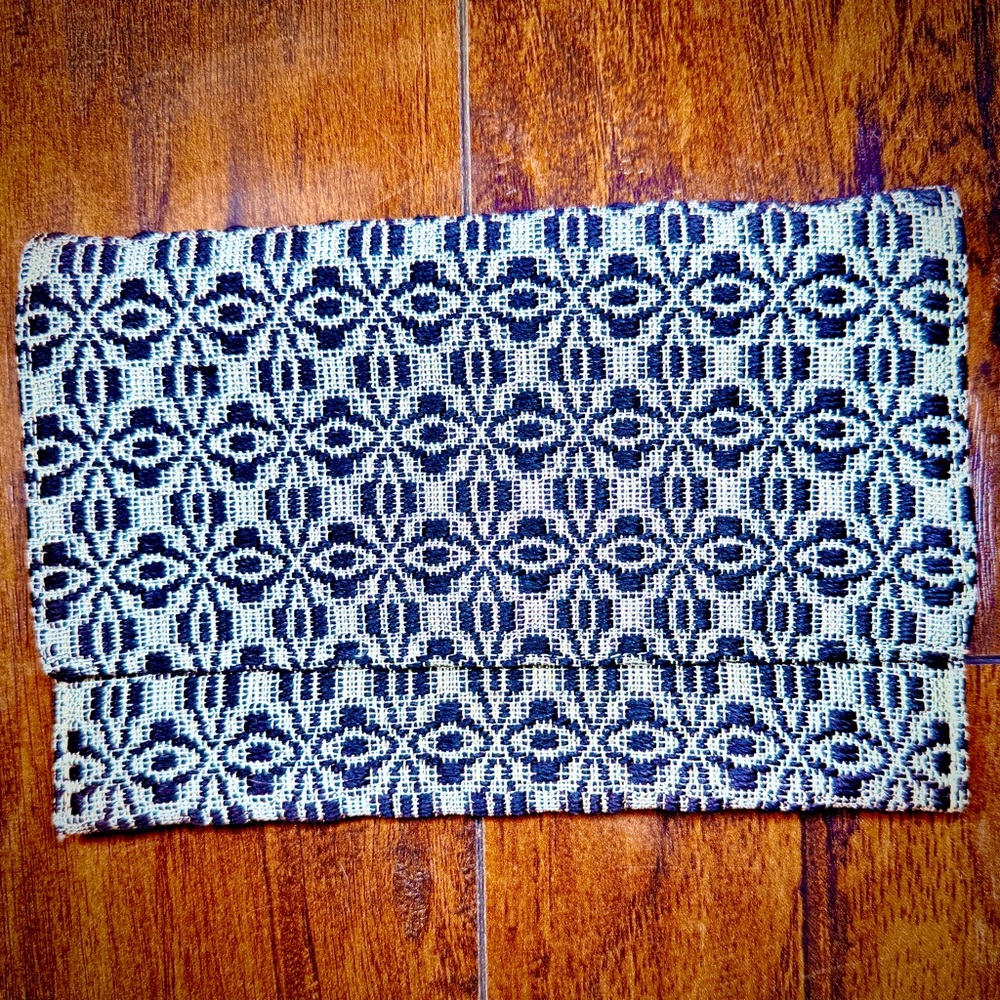 Vintage Handwoven Geometric Clutch~Elmira Association for the Blind|~Mid Century